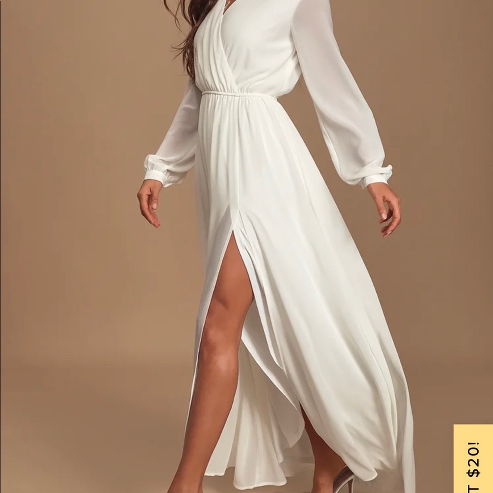 Lulus white elegant dress